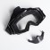 Glasses-mask, with removable nose protection, transparent glass, black