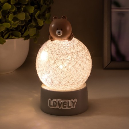 Nightmare "Bear" LED from batteries gray 6x6x10 cm Risalux-2