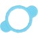 Silicone “Circle” reject, blue color, hep, button