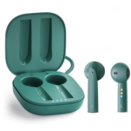 Headphones 1more Omthing Airfree Pods EO005, inserts, noise reduction, 400 mAh, green-1