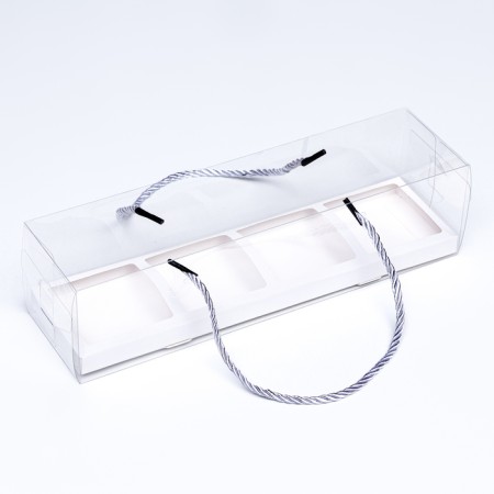 Confectionery packaging for cupcakes, white, 29.5 x 7.8 x 7.8 cm-1