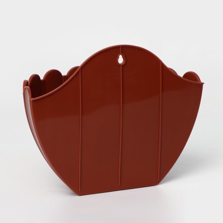 Kashpo wall 1l 20 x11 x15.3cm "chrysanthemum", color terracotta-2