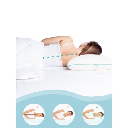 Anatomical pillow for sleeping on the side, size 60x40 cm, with memory effect-3