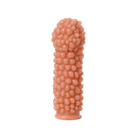 Kokos nozzle with additional stimulation, realistic, TPE, bodily, 14.7 cm-1