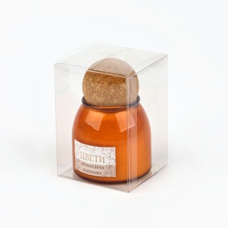 Aromatic candle "Flowers": strawberries, 9 x 6.5 cm-6