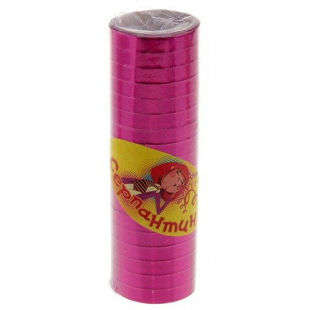 Serpentine, set of 18 coils, shiny, pink color