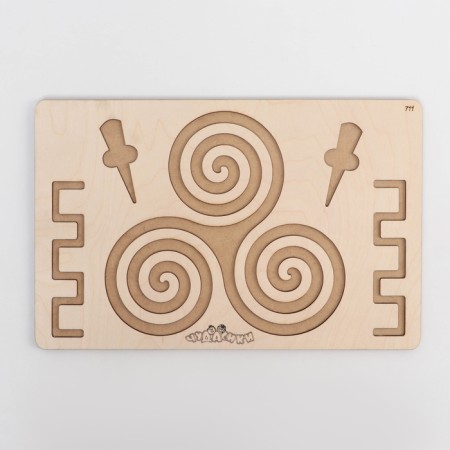 Puzzle interhemispheric board Large "Spirals Curls"-2