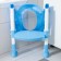 Children's lining - a seat on the toilet with a step “panda”, with handles, blue color
