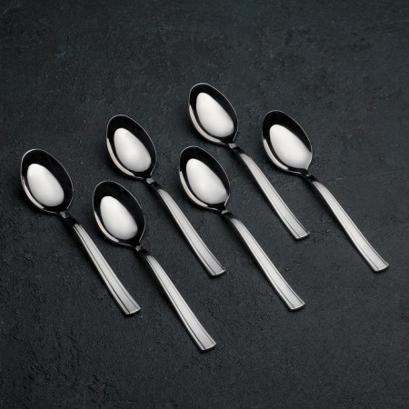 A teaspoon "Trilate", h = 13.5 cm, thickness 2 mm, silver color-1