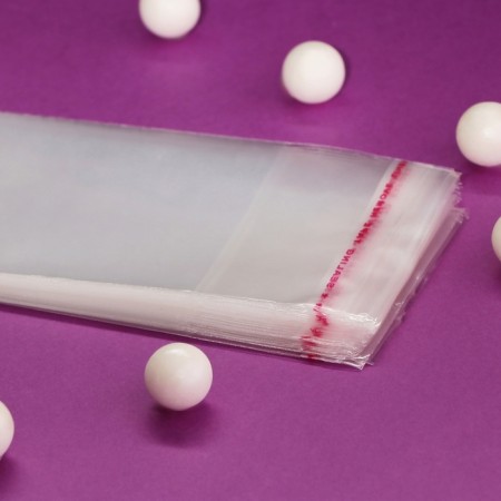 BOPP package with adhesive valve, transparent 6 x 16/4 cm, 25 mkm-5