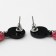 Earrings "Snowmen", colored in silver