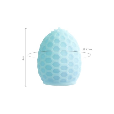 Masturbator A-Toys Pufl, turquoise, three, 6 cm d 2.7 cm-3