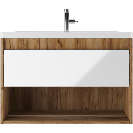 Domino IGAN TOMNO under the Mario 80 sink, oak van, suspended, with 1 upper box-1