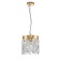 Suspended Indigo lamp, 12029/2p Gold. 2x40W, E14, 200x200x360/1160 mm, transparent color