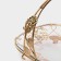 Serving vase "Haigarden", 18.5 × 18.5 × 19 cm, removable handle, gold of gold metal