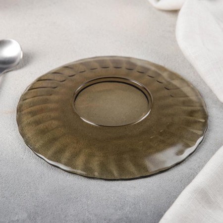 Elica saucer, d = 16 cm, brown color-2