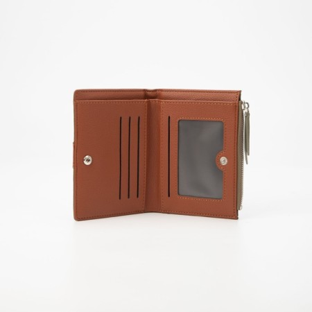 Women's wallet on the button, green color-2