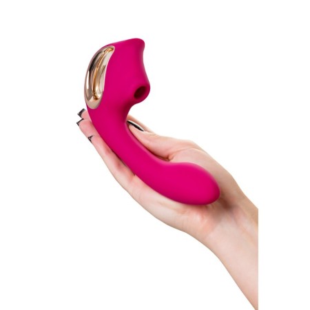 Unrealistic vibrator of the stiles stiles, 16.9 cm, silicone, pink color-12
