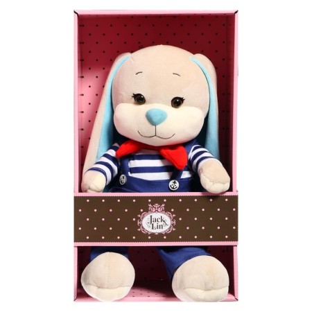 Soft toy "Bunny Jacques", sailor in overalls, 25 cm-5