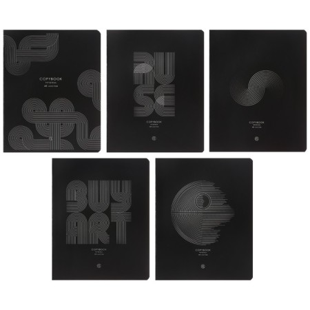 A set of notebooks of 5 pieces, 48 ​​sheets in the Calligrata Top “graphics” cage, covered cardboard, twin-lak + selective UV-lax, block offset-2