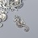 Decor Metal for creativity "Sea Horse" silver G142B709 2.9x1.2 cm