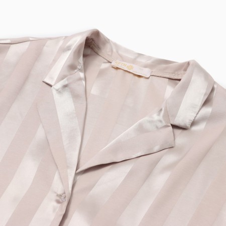 Female set (shirt, trousers) KAFTAN SILK "strip" R.48-50, cream-6