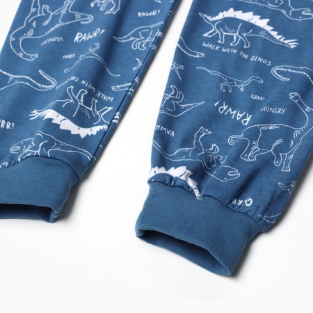 Pajamas for boys, jeans color, height 134 cm-4
