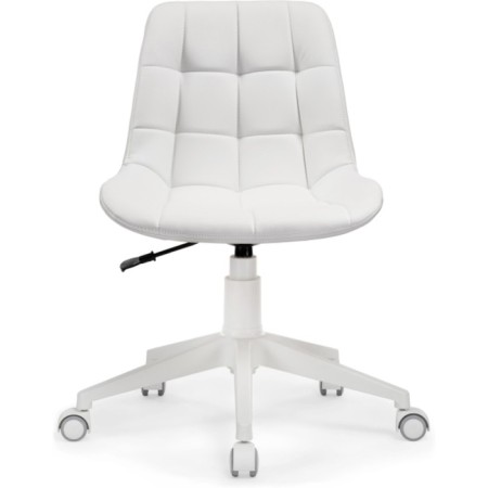 Computer chair Kelmi 1 plastic/eco -leather, white/white 51x61x78 cm-1