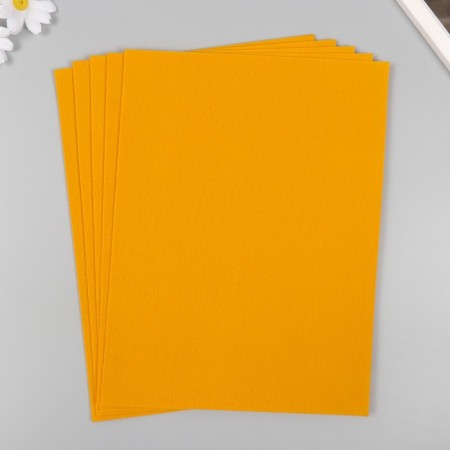A set of felt 22x30 cm, 5 sheets, Korea, col. ocher-1