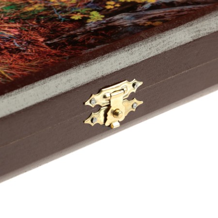 Wooden backgammon large "horse" with checkers 60 x 60 cm, board game-3