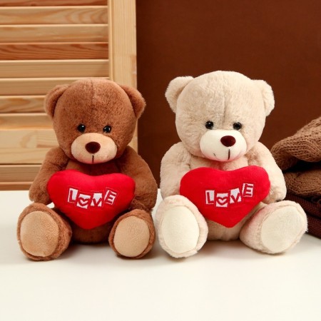 Soft toy "Bear with Heart", 20 cm, color mix-4