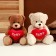 Soft toy "Bear with Heart", 20 cm, color mix
