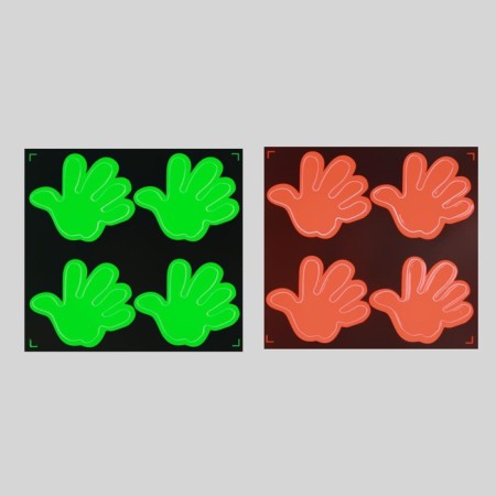 Reflective stickers "pen", 5.3 × 5.3 cm, 4 pcs on the sheet, color mix-4