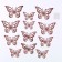 Set for decorating "butterflies", set 12 pcs, color pink gold