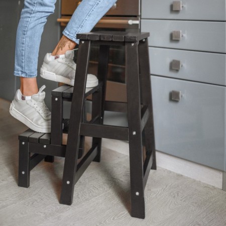 Stool- ladder, 455x310x616, wenge-4