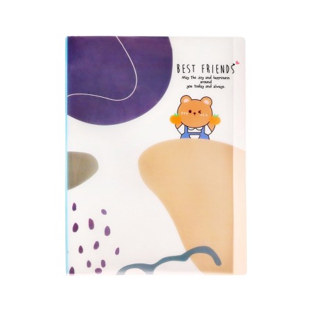 A4 folder with 30 transparent files mix animals-1