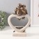 Souvenir Polystone "Family on a Stone Heart with Roses" under bronze 7.8x15.3x21 cm