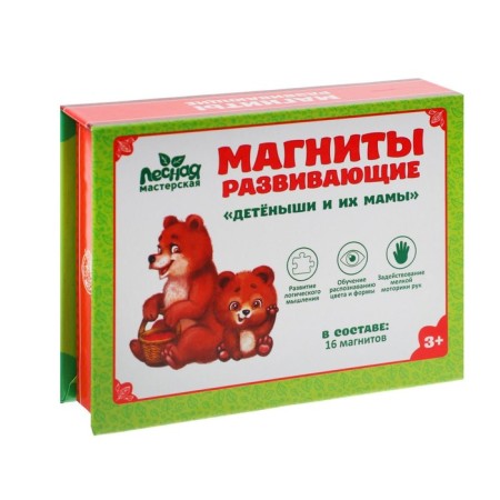 Developing magnets "Mom and kids", 16 pcs.-9