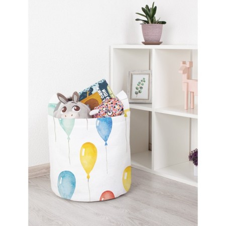 Basket for toys "Balls fly into the sky, size 35x35 cm