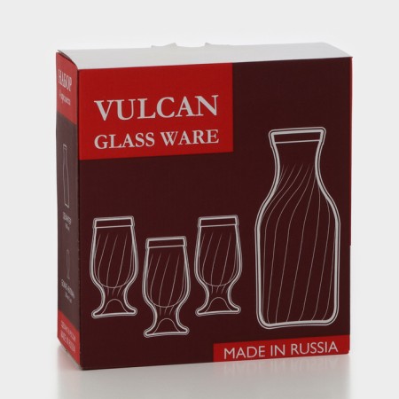Glass set for wine, 4 items: decanter 1 l, glass 250 ml-9