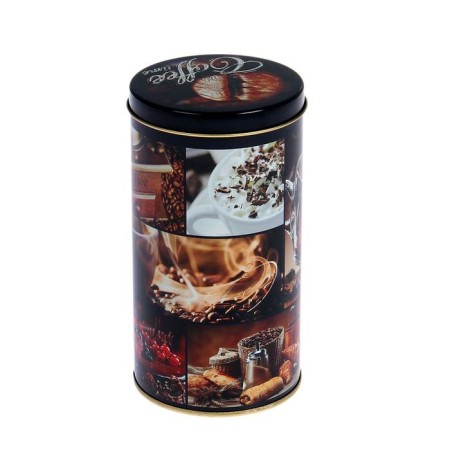 Bank with a lid for bulk products "Coffee", 900 ml, D = 8.5 cm, round, Mix drawing-7