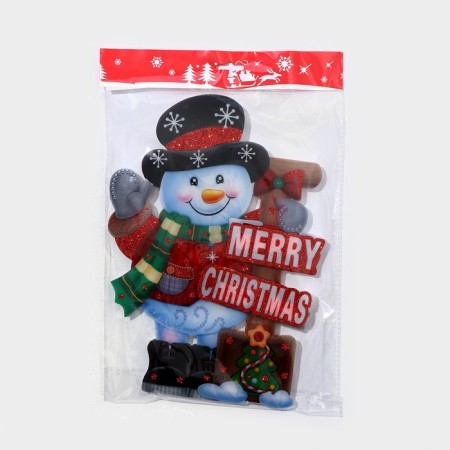 Decorative luminous jewelry (suspension) "Snowman" 32x23 cm-7