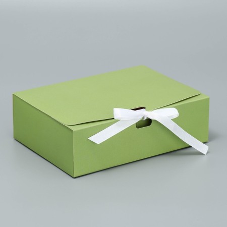 Gift folding box, packaging, "green", 16.5 x 12.5 x 5 cm-2
