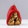 Decorative candle "Dwarf with legs", 9x7.1x7.3 cm, gold