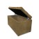 Puff with a lid and weighting, 800 × 400 × 420 mm, Dakota velor, Ochre color