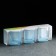 Set of glass glasses Leia, 3 pcs, 265 ml, blue