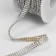 Thermocleic rhinestones, width - 7 mm, 4.5 ± 0.5 m, silver color