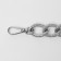 A chain for a bag, with carbines, metal, ribbed, 27 × 20 mm, 30 cm, silver color