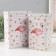 Rectangular metal box "Flamingo and golden peas" nr 2 pcs 7x11x18.5 8.5x14x20 cm