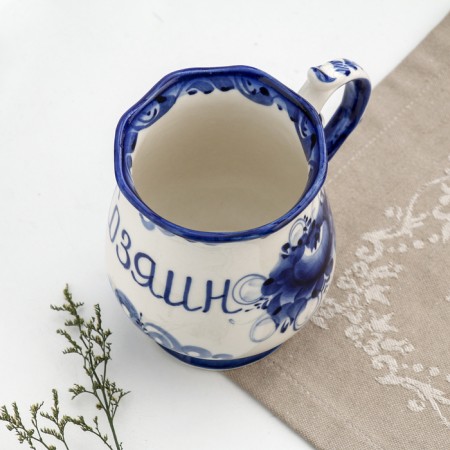 Morch "Morning Morning", 0.3 l, 11x12 cm, gzhel, porcelain-3